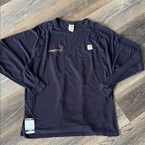 (4) Carhartt FR Men's Navy Long Sleeve Shirt